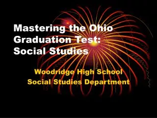 Mastering the Ohio Graduation Test: Social Studies
