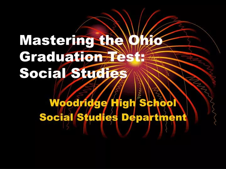 mastering the ohio graduation test social studies