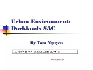 Urban Environment: Docklands SAC