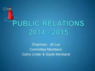 PUBLIC RELATIONS 2014 - 2015