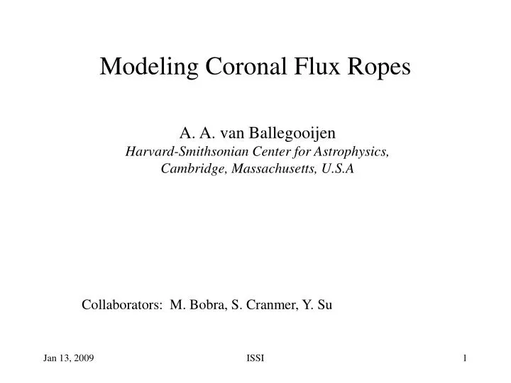 modeling coronal flux ropes
