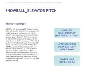 SNOWBALL_ELEVATOR PITCH