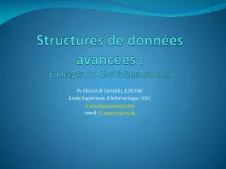 structures de donn es avanc es concepts du multidimensionnel