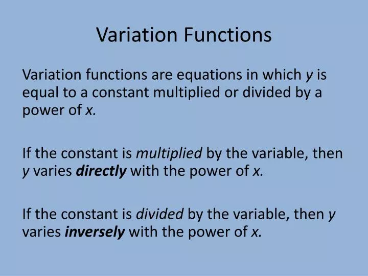variation functions
