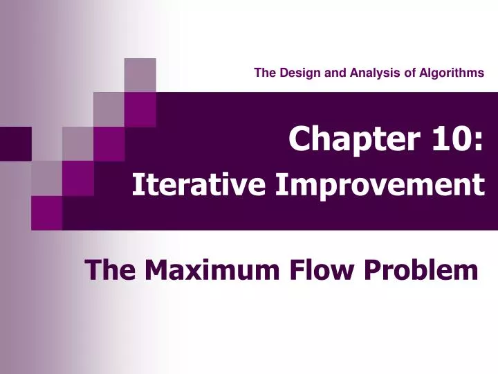 chapter 10 iterative improvement