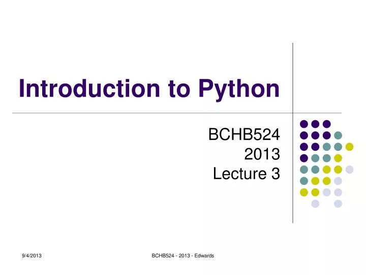 introduction to python