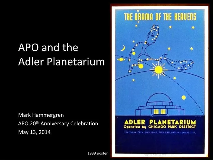 apo and the adler planetarium