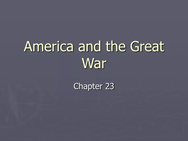 america and the great war