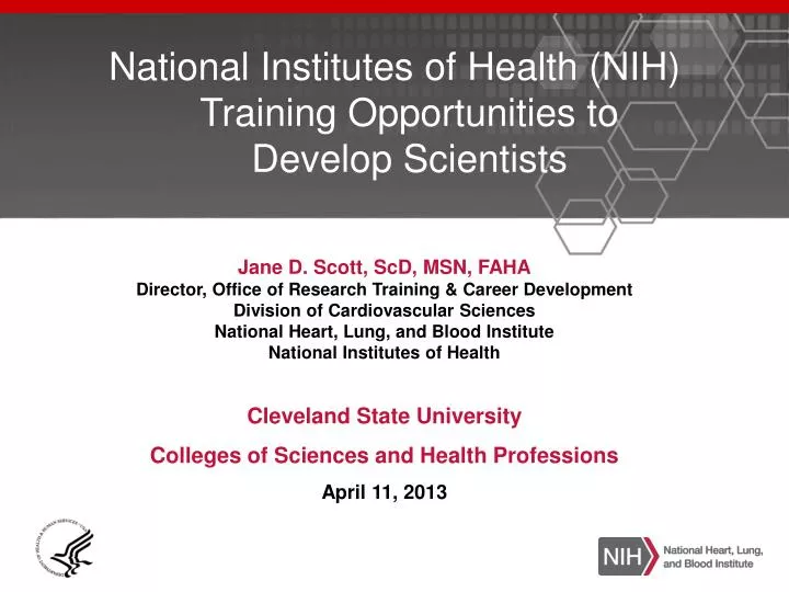 national institutes of health nih training opportunities to develop scientists