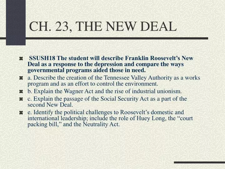 ch 23 the new deal