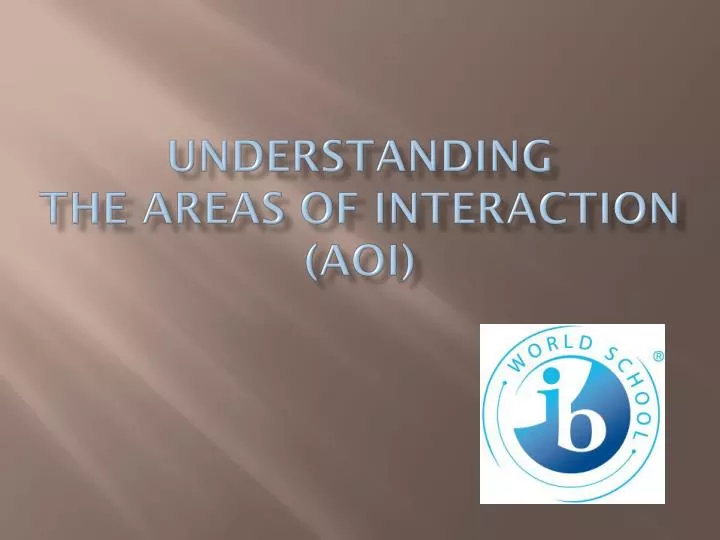 understanding the areas of interaction aoi