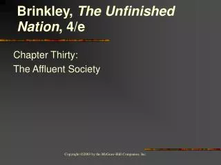Chapter Thirty: The Affluent Society