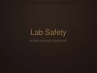 Lab Safety