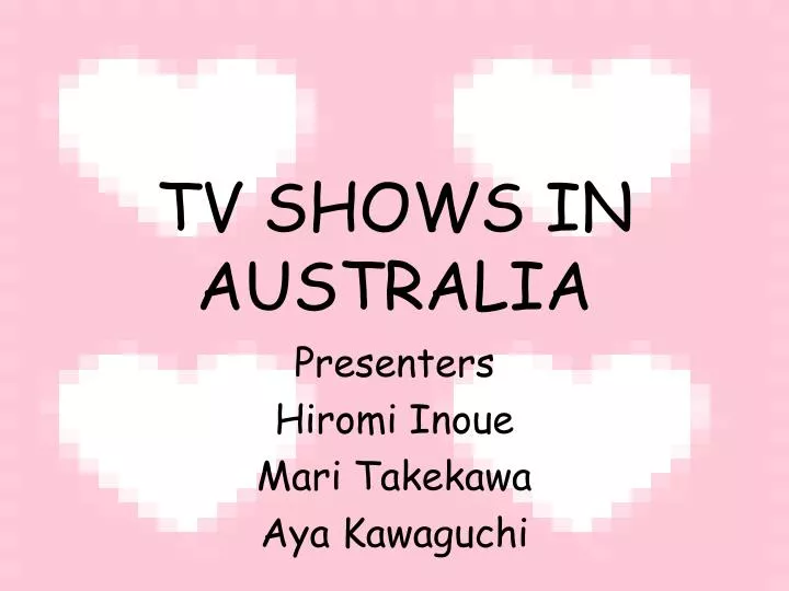 tv shows in australia