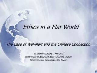 Ethics in a Flat World