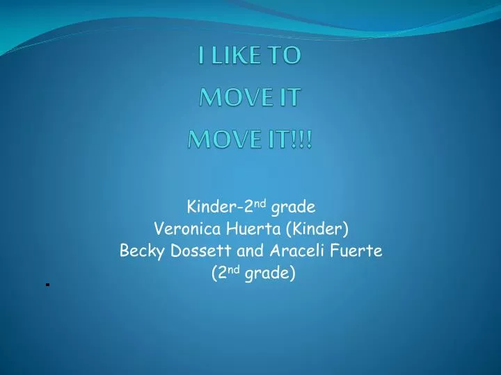 i like to move it move it