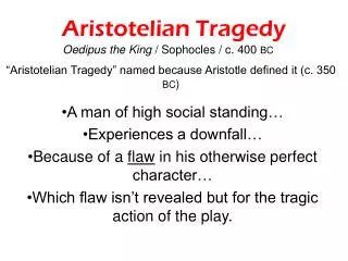 Aristotelian Tragedy