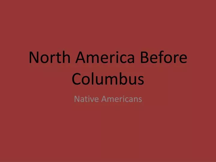 north america before columbus