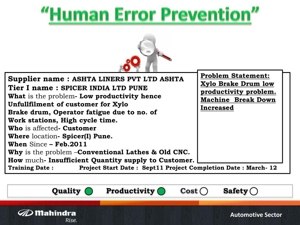 PPT - “ Human Error Prevention ” PowerPoint Presentation, free download ...