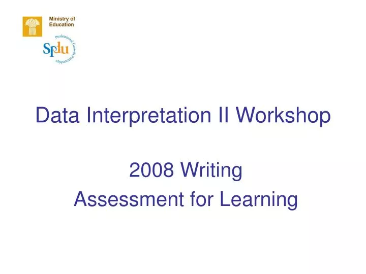 data interpretation ii workshop