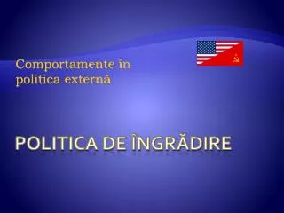 comportamente n politica extern