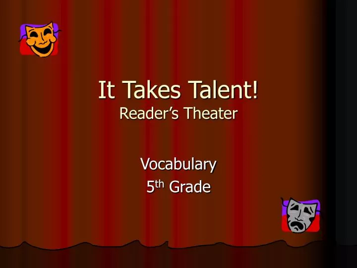 it takes talent reader s theater