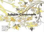 Syllabic Consonants - slide 1