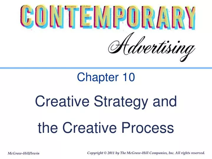 chapter 10 creative strategy and the creative process