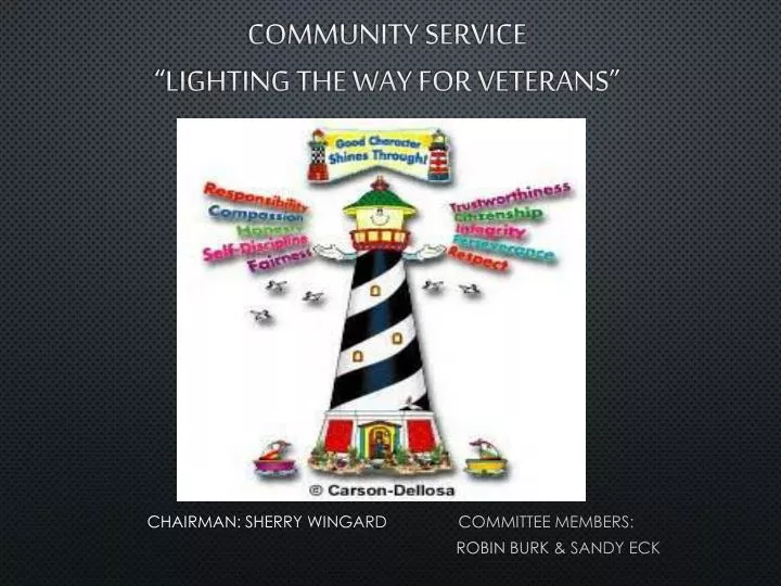 community service lighting the way for veterans