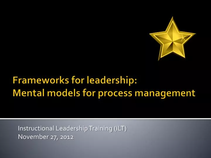 frameworks for leadership mental models for process management