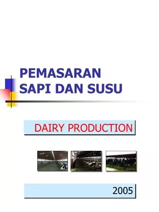 pemasaran sapi dan susu