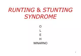 runting stunting syndrome