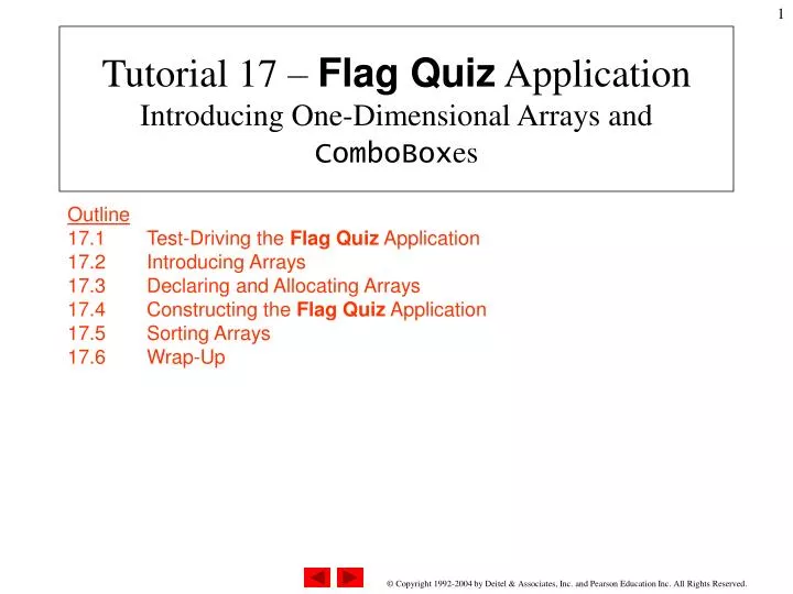 tutorial 17 flag quiz application introducing one dimensional arrays and combobox es