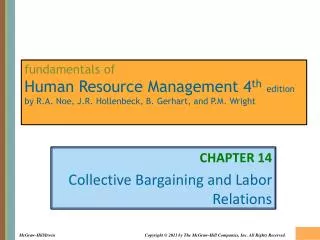 CHAPTER 14 Collective Bargaining and Labor Relations