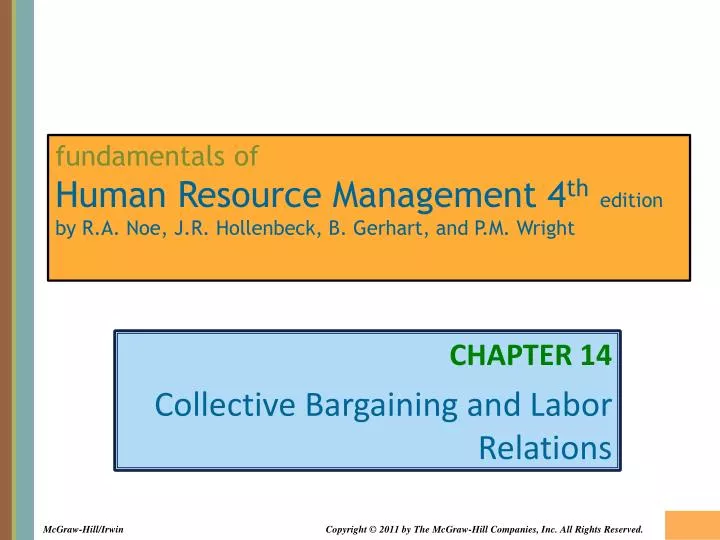 chapter 14 collective bargaining and labor relations