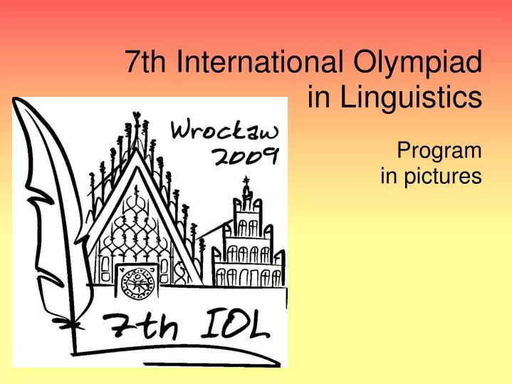 7th international olympiad in linguistics