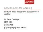 Assessment for learning - slide 1