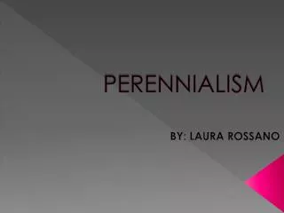 PERENNIALISM