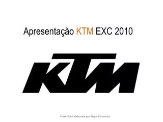 apresenta o ktm exc 2010