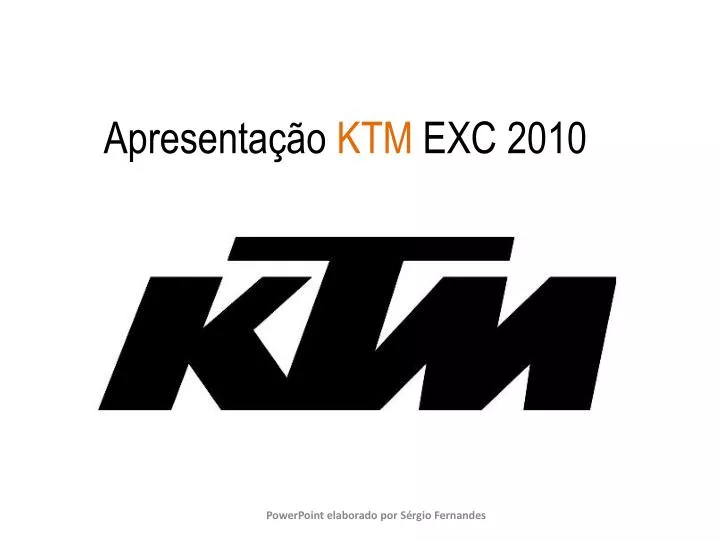 apresenta o ktm exc 2010