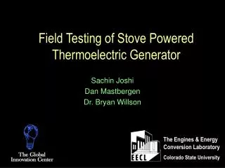 Field Testing of Stove Powered Thermoelectric Generator