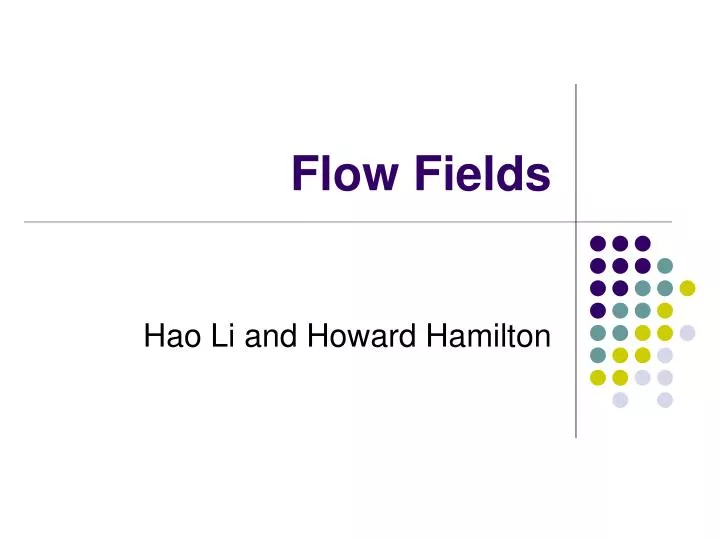 flow fields