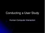 Conducting a User Study in Human-Computer Interaction - slide 1