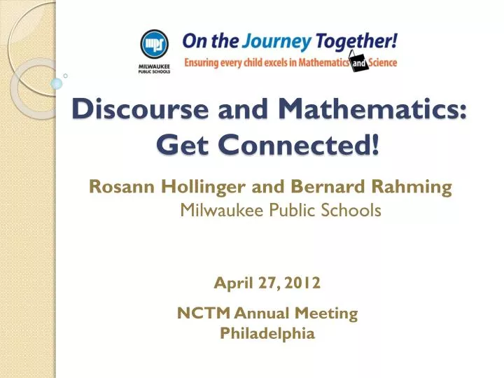 discourse and mathematics get connected