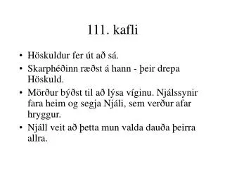 111 kafli