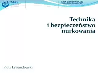 technika i bezpiecze stwo nurkowania piotr l ewandowski