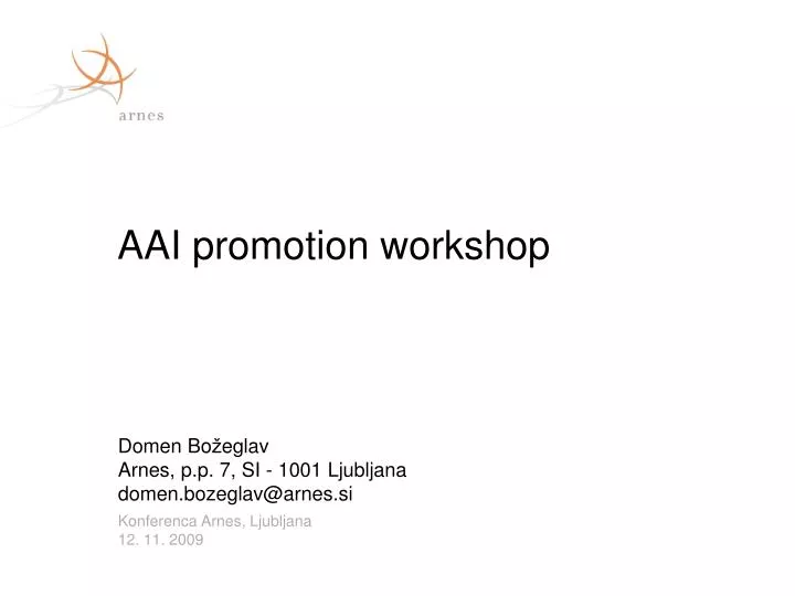 aai promotion workshop