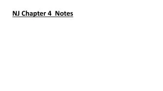 NJ Chapter 4 Notes