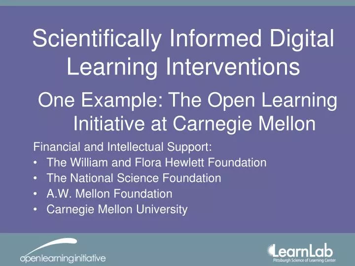 scientifically informed digital learning interventions