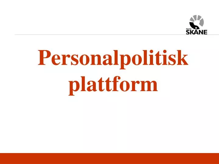 personalpolitisk plattform